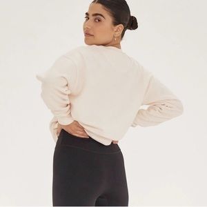 Girlfriend Collective | Ecru Cropped Sweatshirt